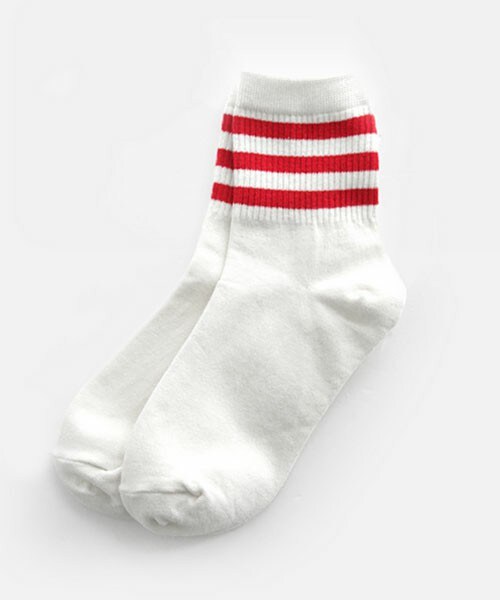 DHOLIC（ディーホリック）の「ラインクルー丈ソックス（ソックス/靴下・レディース・ブラックトーン/レッドトーン/ブルートーン/グレー/ブラック・FREE）」の5枚目の写真