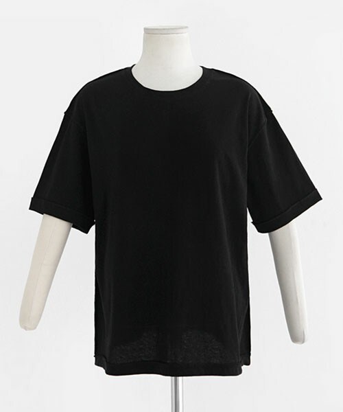 DHOLIC（ディーホリック）の「ヴィンテージディテールルーズ半袖Tシャツ（Tシャツ/カットソー・レディース・ホワイト/ピンク/グレー/ブラック・FREE）」の2枚目の写真