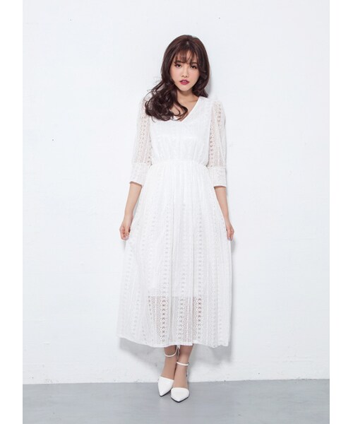 gracegift（グレースギフト）の「韓國尖頭繞踝低跟涼鞋（その他・レディース・白/黑/銀・35/36/37/38/39/40）」の5枚目の写真