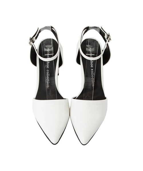 gracegift（グレースギフト）の「韓國尖頭繞踝低跟涼鞋（その他・レディース・白/黑/銀・35/36/37/38/39/40）」の3枚目の写真