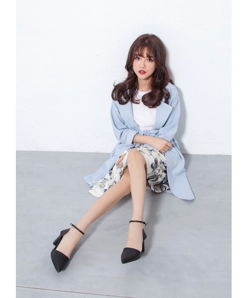 gracegift（グレースギフト）の「韓國尖頭繞踝低跟涼鞋（その他・レディース・白/黑/銀・35/36/37/38/39/40）」の18枚目の写真