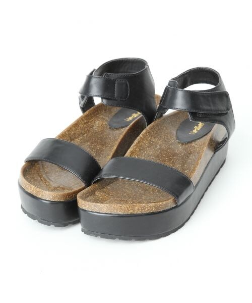 Heather（ヘザー）の「【先行予約】コンフォートサンダル（シューズ・レディース・ホワイト　05/ブラック　09・Ｍ(23.5)/Ｌ(24.5)）」の3枚目の写真