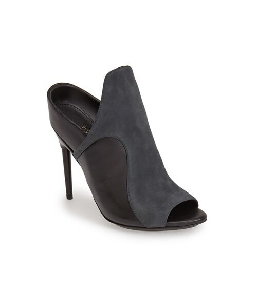 3.1 Phillip Lim(スリーワンフィリップリム)の「3.1 Phillip Lim 'Aria' Leather & Suede Peep Toe Mule Sandal (Women)(サンダル・レディース・Anthracite/ Black・38.5 EU/39.5 EU/37 EU/37.5 EU/36 EU/39 EU/38 EU)」の3枚目の写真