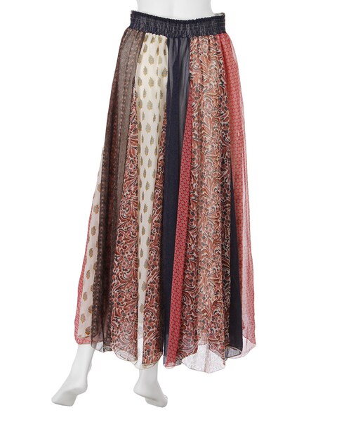 Ungrid（アングリッド）の「シフォンパッチワークスカート（スカート・レディース・ミックス・F）」の4枚目の写真