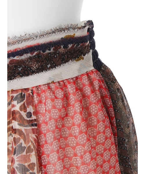 Ungrid（アングリッド）の「シフォンパッチワークスカート（スカート・レディース・ミックス・F）」の6枚目の写真