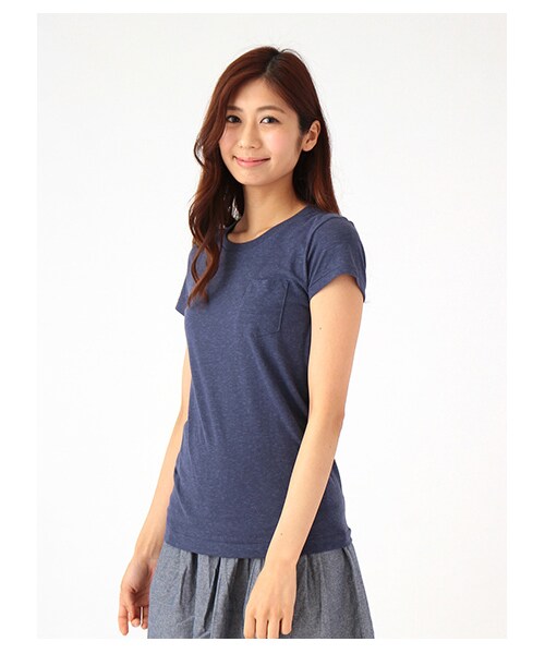 earth music&ecology（アースミュージックアンドエコロジー）の「Hanes×earthTシャツ（Tシャツ・レディース・ホワイト/杢グレー/ブラック/ネイビー・S/M）」の10枚目の写真