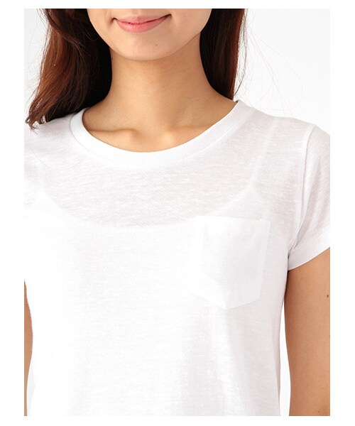 earth music&ecology（アースミュージックアンドエコロジー）の「Hanes×earthTシャツ（Tシャツ・レディース・ホワイト/杢グレー/ブラック/ネイビー・S/M）」の4枚目の写真