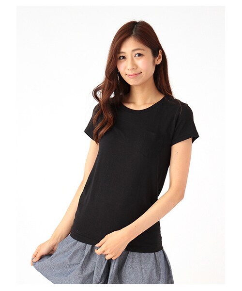 earth music&ecology（アースミュージックアンドエコロジー）の「Hanes×earthTシャツ（Tシャツ・レディース・ホワイト/杢グレー/ブラック/ネイビー・S/M）」の9枚目の写真