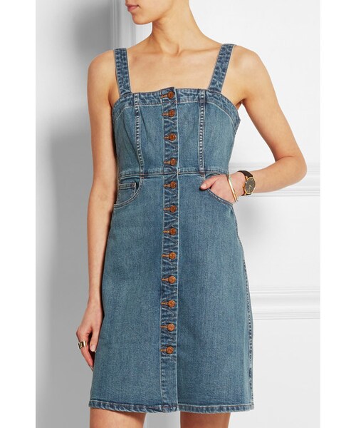 madewell(メイドウェル)の「Madewell Stretch-denim dress(ワンピース・レディース・Blue・US6/US0/US2/US4/US12/US8/US10)」の5枚目の写真
