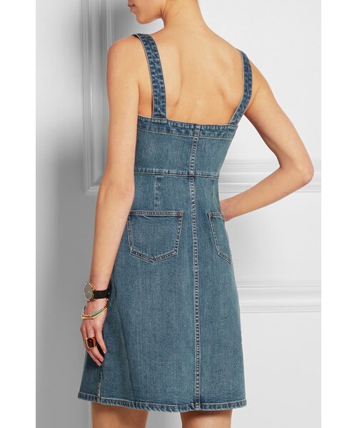 madewell(メイドウェル)の「Madewell Stretch-denim dress(ワンピース・レディース・Blue・US6/US0/US2/US4/US12/US8/US10)」の2枚目の写真