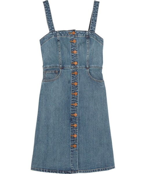 madewell(メイドウェル)の「Madewell Stretch-denim dress(ワンピース・レディース・Blue・US6/US0/US2/US4/US12/US8/US10)」の1枚目の写真