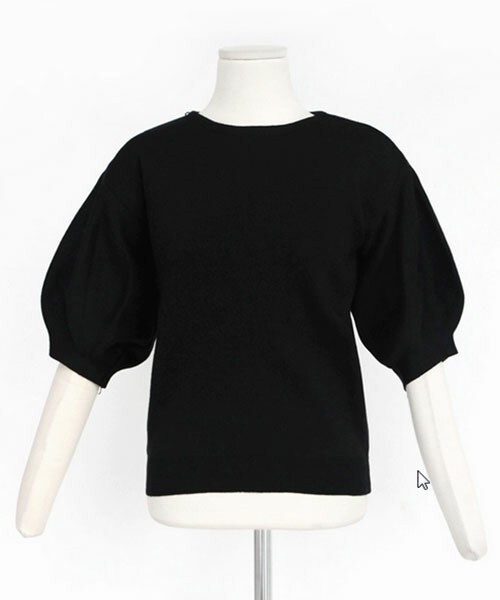 DHOLIC（ディーホリック）の「バルーンスリーブトップス（Tシャツ/カットソー・レディース・ホワイトアイボリー/ピンク/レモン/ブラック・FREE）」の2枚目の写真