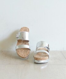 Bridget Birkin | ベルトデザインコルク巻きフラットサンダル　（552302）(サンダル)