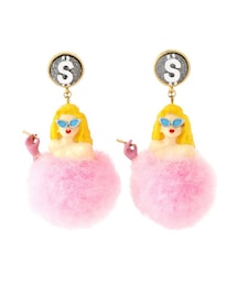 PAMEO POSE | 【77th】BLACK LADY EARRING(ピアス（両耳用）)