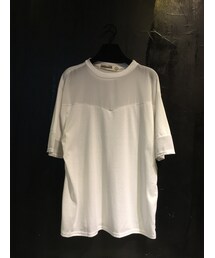 pizza cut five | 拼接透紗上衣(Tシャツ/カットソー)