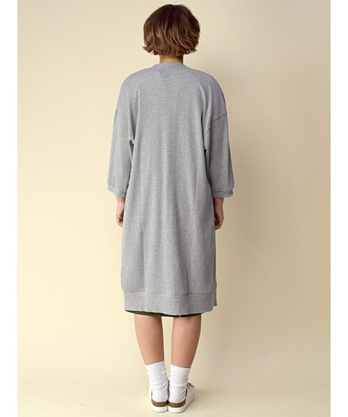 w closet（ダブルクローゼット）の「リブロングカーディガン（トップス・レディース・オフホワイト/グレー/ネイビー・FREE）」の6枚目の写真