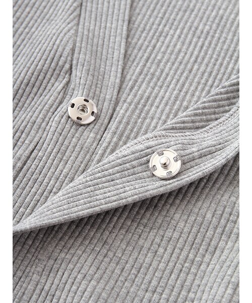 w closet（ダブルクローゼット）の「リブロングカーディガン（トップス・レディース・オフホワイト/グレー/ネイビー・FREE）」の8枚目の写真