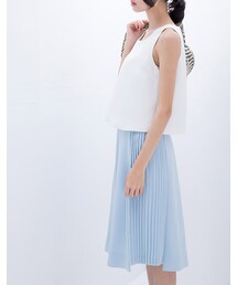 mooncat | 側百褶中裙色(スカート)