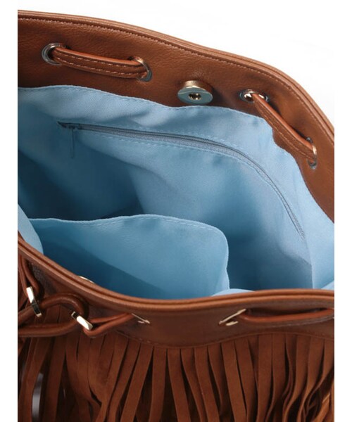 31 Sons de mode（トランテアン　ソン　ドゥ　モード）の「フリンジバッグ《予約アイテム》（バッグ・レディース・ブラック/キャメル/ベージュ・フリー）」の11枚目の写真