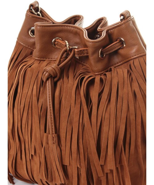 31 Sons de mode（トランテアン　ソン　ドゥ　モード）の「フリンジバッグ《予約アイテム》（バッグ・レディース・ブラック/キャメル/ベージュ・フリー）」の7枚目の写真