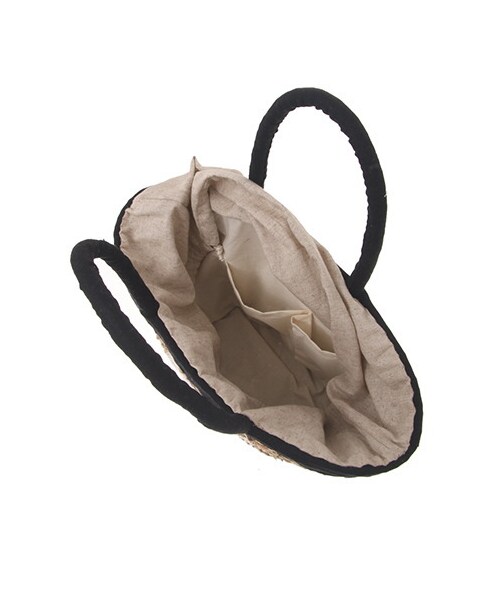 Samansa Mos2(サマンサ モスモス)の「レース付パイピング水草トートバッグ(バッグ・ポーチ・レディース・ブラック/ベージュ・F)」の9枚目の写真