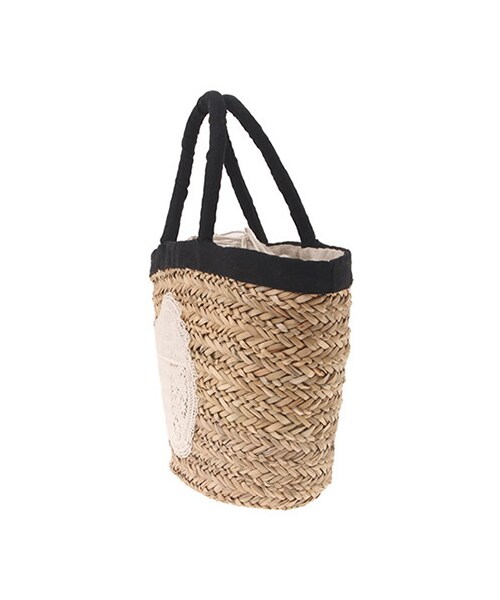 Samansa Mos2(サマンサ モスモス)の「レース付パイピング水草トートバッグ(バッグ・ポーチ・レディース・ブラック/ベージュ・F)」の4枚目の写真