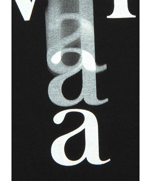 Design Tshirts Store graniph（デザイン　ティーシャツ　ストア　グラニフ）の「ワープ ロゴ（トップス・Black・SS/S/M/L）」の3枚目の写真