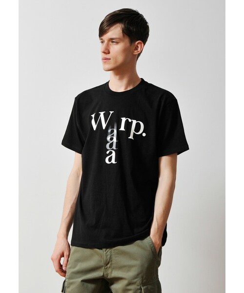 Design Tshirts Store graniph（デザイン　ティーシャツ　ストア　グラニフ）の「ワープ ロゴ（トップス・Black・SS/S/M/L）」の7枚目の写真