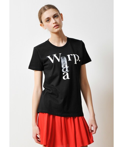 Design Tshirts Store graniph（デザイン　ティーシャツ　ストア　グラニフ）の「ワープ ロゴ（トップス・Black・SS/S/M/L）」の9枚目の写真