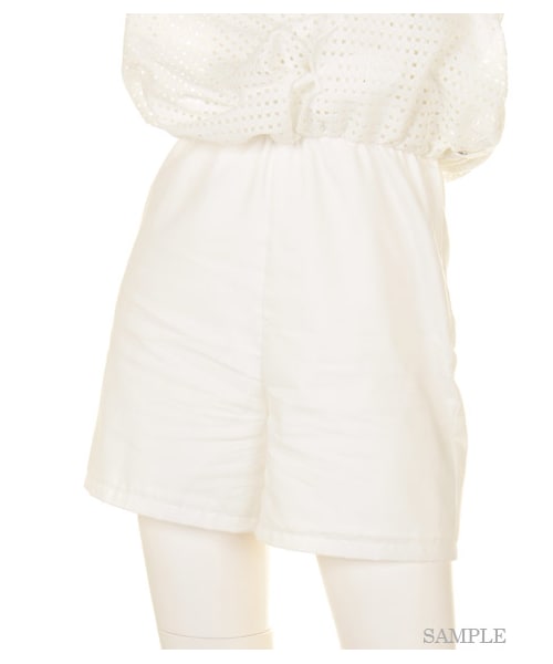 SNIDEL(スナイデル)の「スカラップ刺繍ラップスカート(膝丈スカート・レディース・WHT/YEL/STRIPE・0/1)」の10枚目の写真