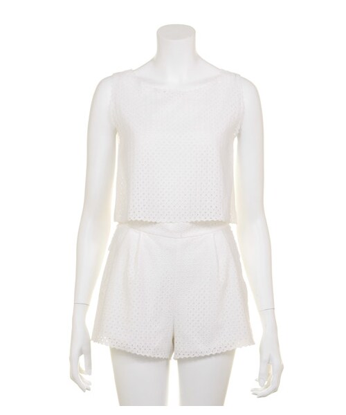 スナイデル ホワイトレース セットアップ ボレロ×レースキャミ