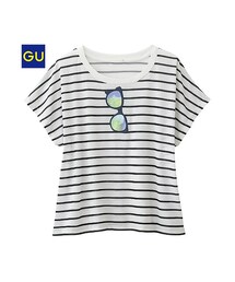GU | （GU）グラフィックＴ（マリン・半袖）Ｃ(トップス)