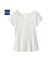 GU | （GU）ペプラムＴ（半袖）(トップス)
