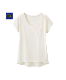 GU | （GU）ポケ付きクルーネックＴ（半袖）(トップス)