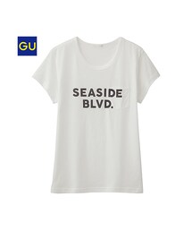 GU | （GU）グラフィックＴ（ハワイアンサーフ・半袖）Ｄ(トップス)
