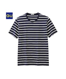 GU | （GU）ボーダーＴ（マイクロボーダー・半袖）(トップス)