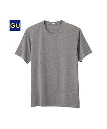 GU | （GU）メランジクルーネックＴ（半袖）(トップス)