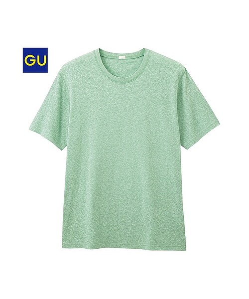 GU(ジーユー)の「(GU)メランジクルーネックT(半袖)(MEN ⁄ カットソー・メンズ・LIGHT BLUE/PINK/WHITE/GREEN/YELLOW/NAVY/DARK GRAY・L/M/XL/S)」の4枚目の写真