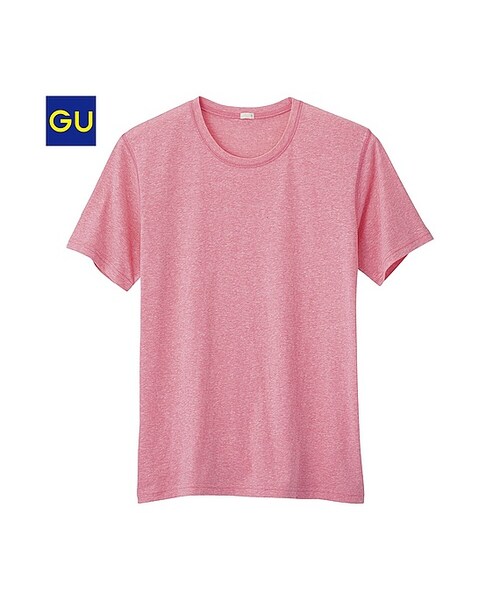 GU(ジーユー)の「(GU)メランジクルーネックT(半袖)(MEN ⁄ カットソー・メンズ・LIGHT BLUE/PINK/WHITE/GREEN/YELLOW/NAVY/DARK GRAY・L/M/XL/S)」の7枚目の写真