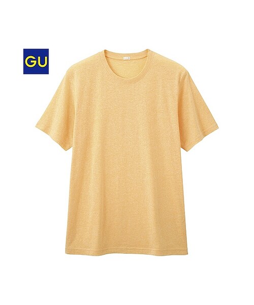 GU(ジーユー)の「(GU)メランジクルーネックT(半袖)(MEN ⁄ カットソー・メンズ・LIGHT BLUE/PINK/WHITE/GREEN/YELLOW/NAVY/DARK GRAY・L/M/XL/S)」の6枚目の写真