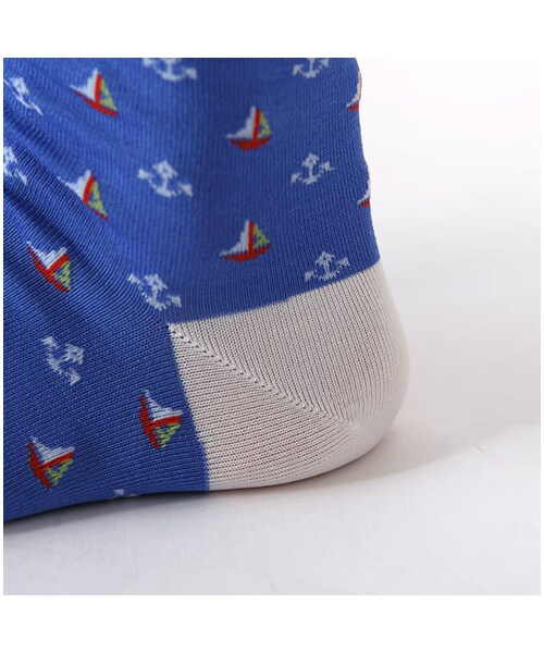 靴下屋（クツシタヤ）の「ヨット柄ショートソックス（ソックス・靴下・レディース・オフホワイト/シルバーグレー/ベージュ/アカ/ブルー/ネイビー・22.0～24.0cm）」の12枚目の写真