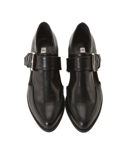 gracegift（グレースギフト）の「韓國側鏤空飾釦孟克鞋（シューズ・レディース・黑/白・36/37/38/39/40）」の13枚目の写真