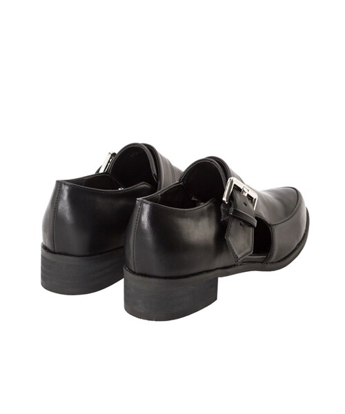 gracegift（グレースギフト）の「韓國側鏤空飾釦孟克鞋（シューズ・レディース・黑/白・36/37/38/39/40）」の14枚目の写真