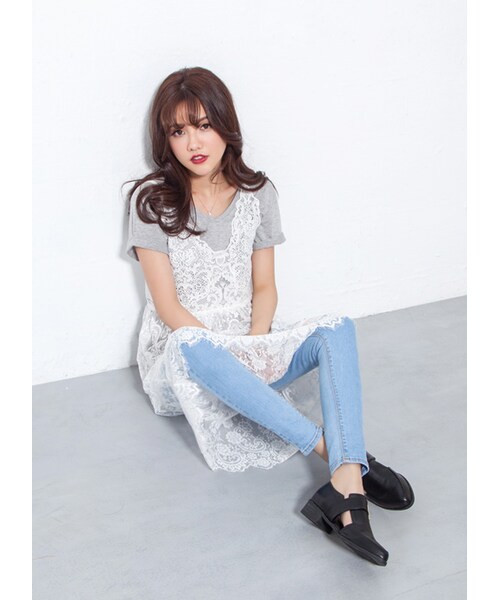 gracegift（グレースギフト）の「韓國側鏤空飾釦孟克鞋（シューズ・レディース・黑/白・36/37/38/39/40）」の18枚目の写真