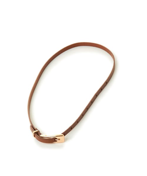 DRWCYS（ドロシーズ）の「レザー細ベルト（ファッション雑貨・レディース・ブラック/アイボリー/ブラウン）」の5枚目の写真