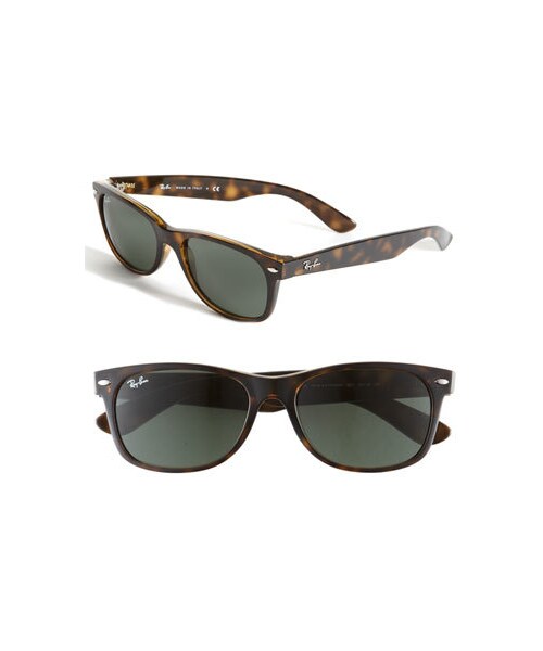 Ray-Ban（レイバン）の「Ray-Ban 'New Large Wayfarer' 55mm Sunglasses（サングラス・レディース・Dark Tortoise/Black）」の3枚目の写真