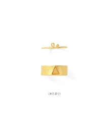 haco! | pilvee　指先を煌めかせるファランジリング2個セット：クルクル＆△(ネックレス)