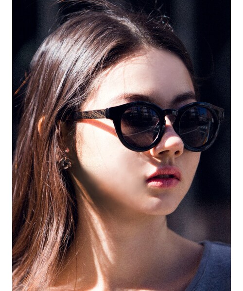 EMODA（エモダ）の「メタルコンビテンプルサングラス（ファッション雑貨・レディース・ブラック/ブラウン・F）」の3枚目の写真