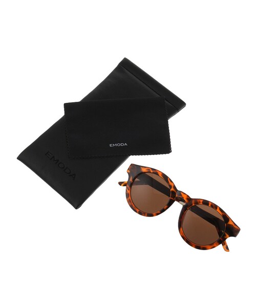 EMODA（エモダ）の「メタルコンビテンプルサングラス（ファッション雑貨・レディース・ブラック/ブラウン・F）」の9枚目の写真