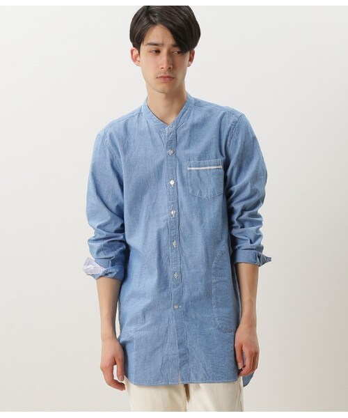 JUNRED(ジュンレッド)の「シャンブレーロングシャツ(ブラウス/シャツ・メンズ・グレー/ブルー系・0/1/2)」の3枚目の写真